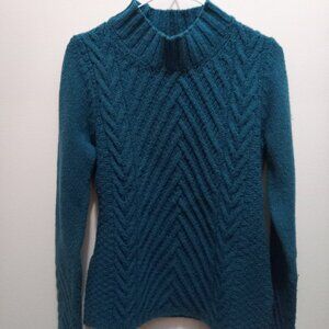 Blue Islander Cable Knit Pullover Sweater, Made in Ireland